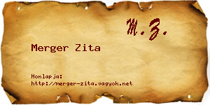 Merger Zita névjegykártya